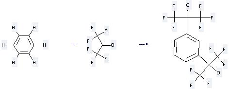 1,3-Benzenedimethanol, α1,α1,α3,α3-tetrakis(trifluoromethyl)- can be prepared by 1,1,1,3,3,3-Hexafluoro-propan-2-one with Benzene.